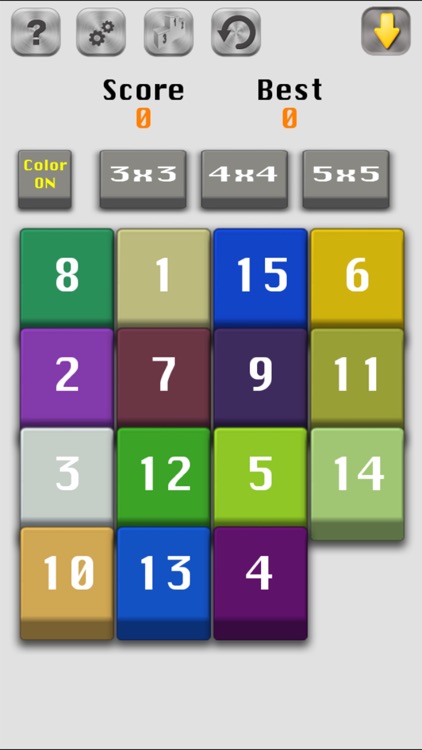 Number Slide-15 Fifteen puzzle