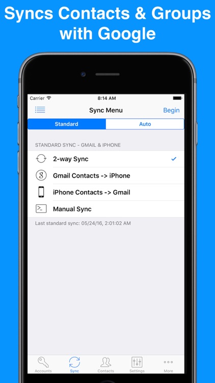 Contacts Sync for Google Gmail