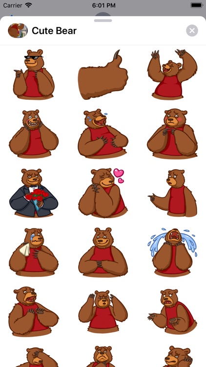 Cute Bear Stickers HD