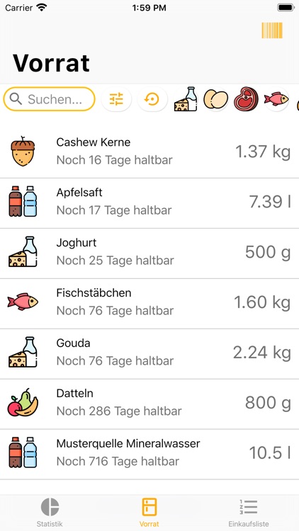 FridgeFeed | Vorrat & Einkauf