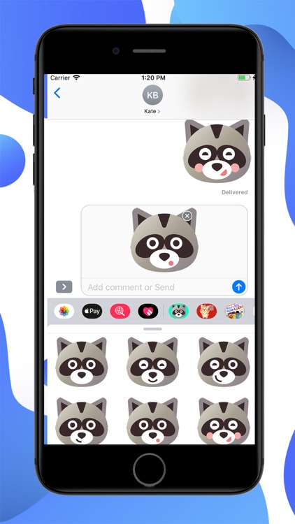 Raccoon Cartoon Stickers