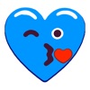 Heart Blue Love Emoji Stickers