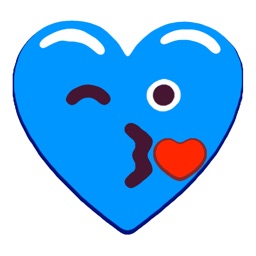 Heart Blue Love Emoji Stickers