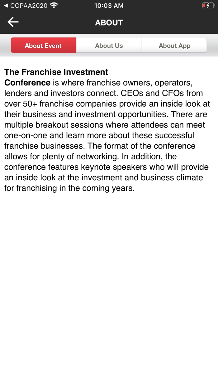 Franchise Invest. Conference