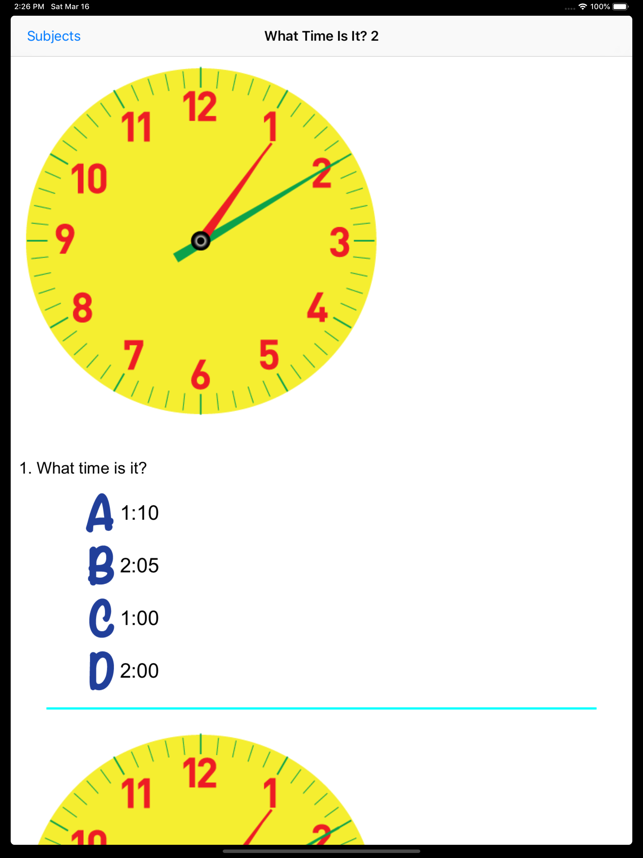 Telling Time Workbook(圖5)-速報App