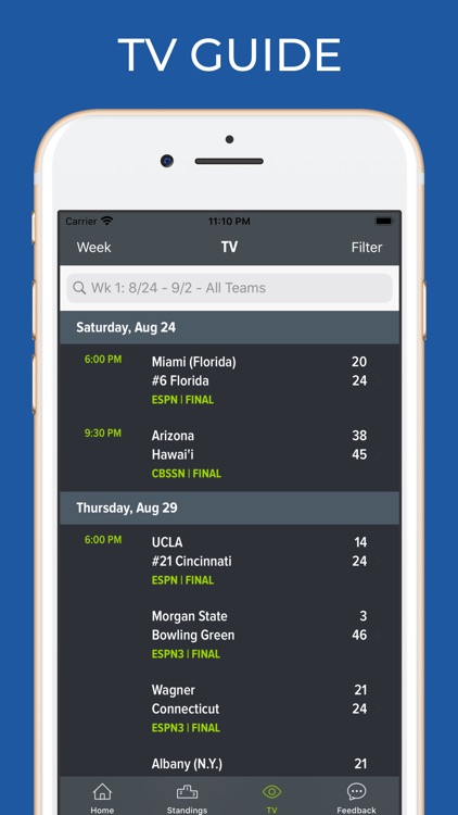 Hawaii Football Schedules screenshot-6
