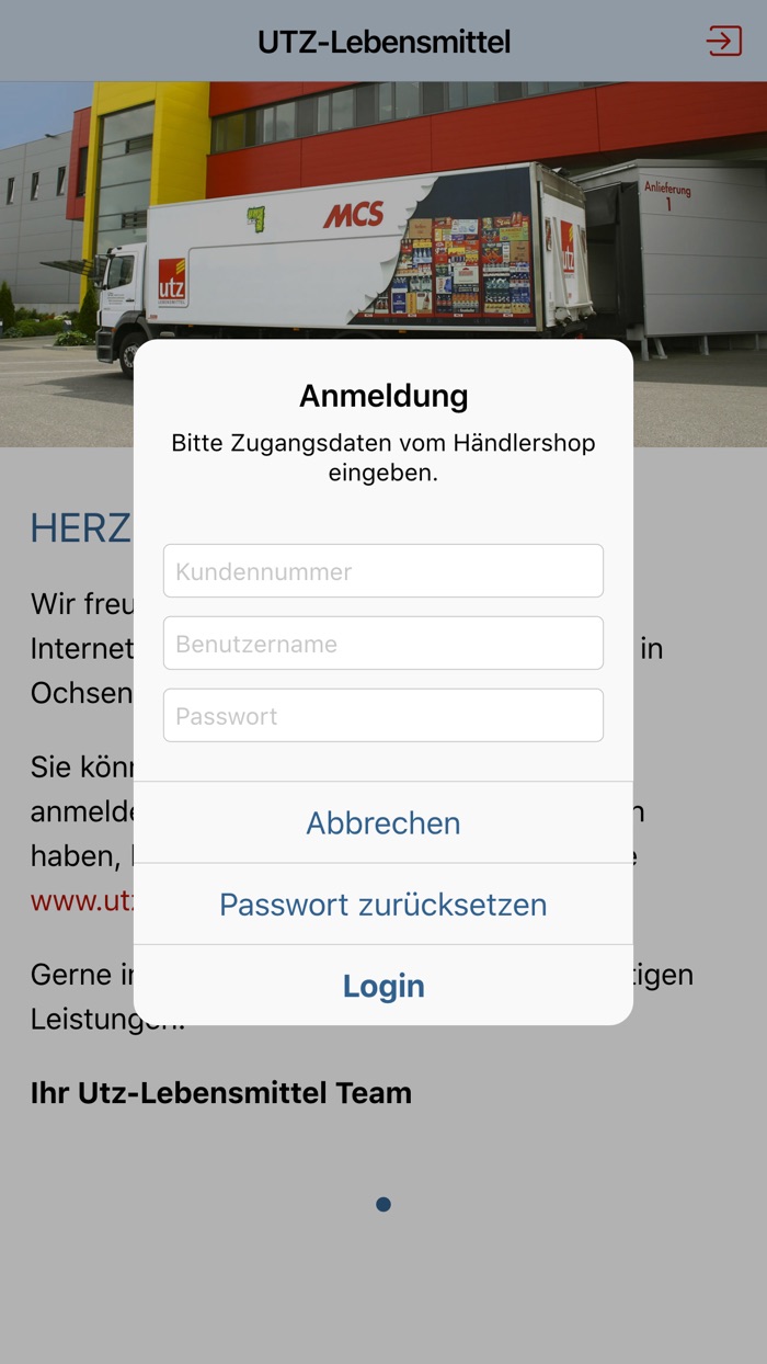 UTZ - B2B-Barcode-  Shop-APP