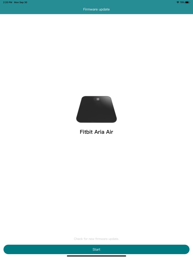 fitbit aria scale firmware update