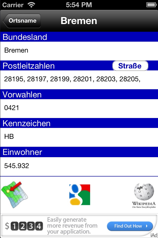 Ortsdaten Pro screenshot 3