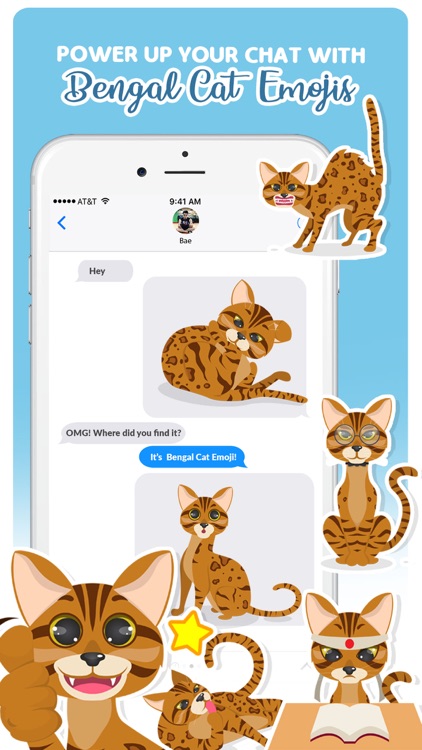 Bengal Cats Emoji Stickers App screenshot-2