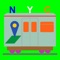 The app provides the information on train schedules at the subway stations in New York City near a user