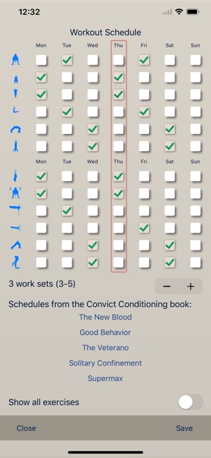 Convict Conditioning Tracker をapp Storeで