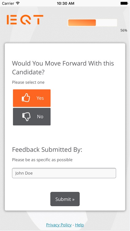 Candidate Feedback Tool