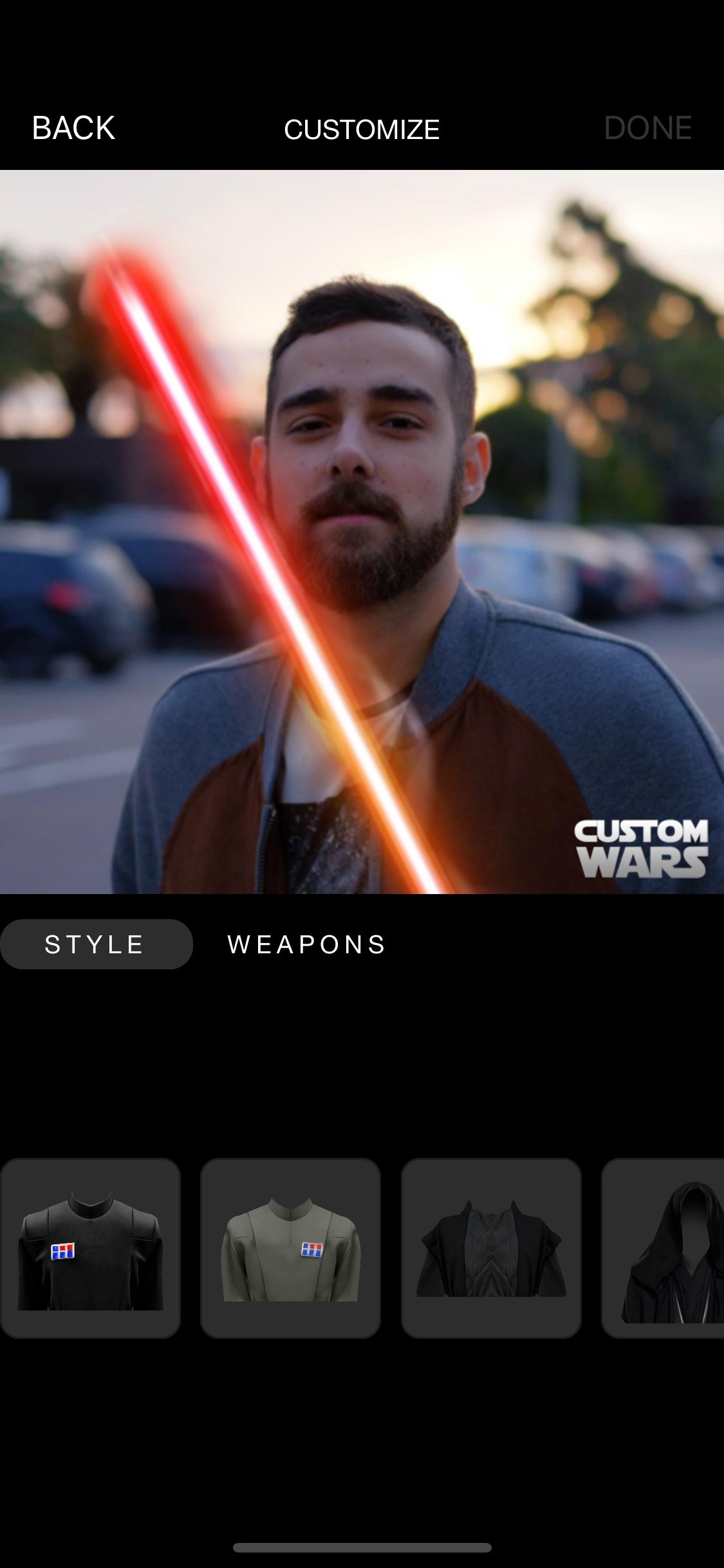 Screenshot do app Custom Wars - Be a jedi star