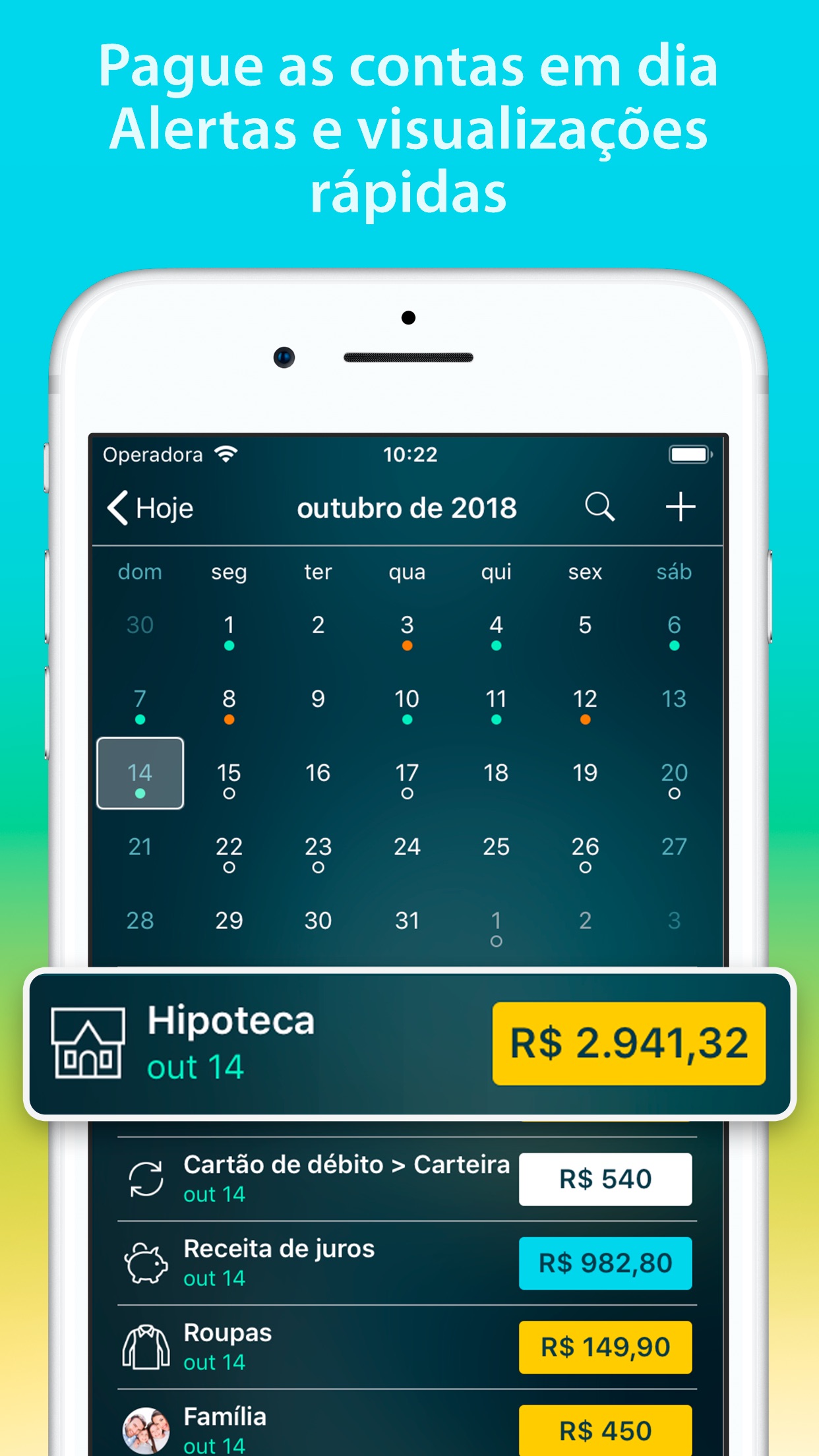Screenshot do app Money Pro: Finanças Pessoais