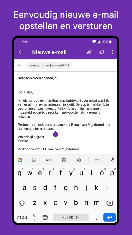 E-mail van Mijndomein