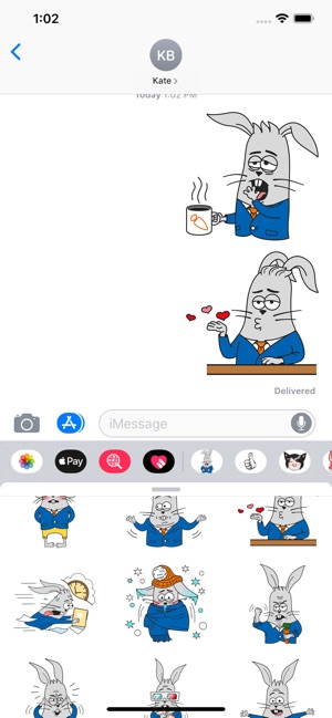 Rabbit Clerk Sticker Pack(圖2)-速報App