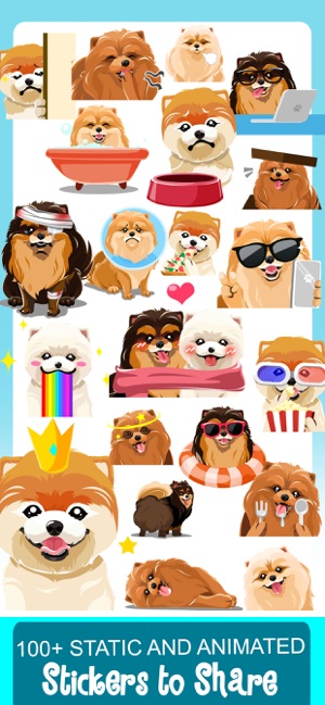 Pomeranian Dog Emoji Stickers(圖2)-速報App