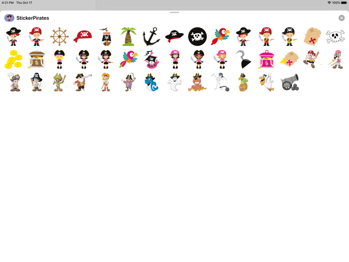 Funny Pirate Emoji Stickers