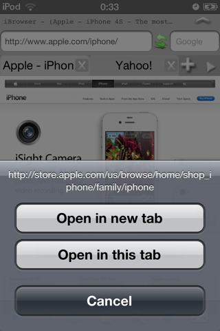 iBrowser-multi tab&full screen screenshot 3