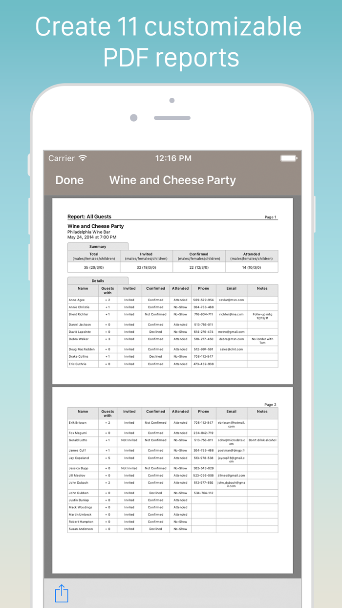 Guest List Organizer Pro
