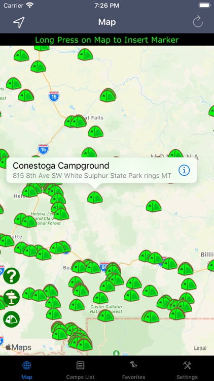 Montana – Camping & RV spots screenshot-0
