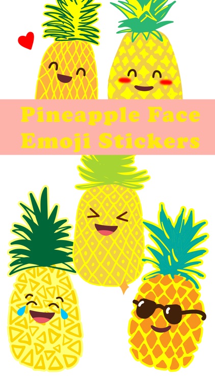 Pineapple Face Emoji Stickers