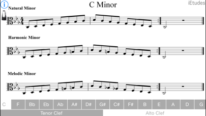 How to cancel & delete Minor Scales Alto & Tenor Clef from iphone & ipad 2