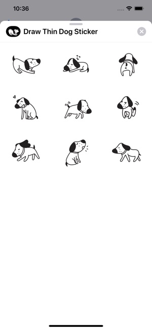 Draw Thin Dog Sticker