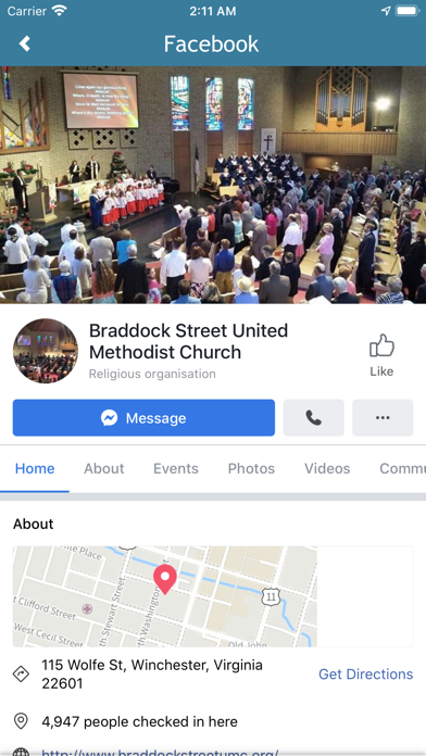 Braddock St UMC screenshot 3