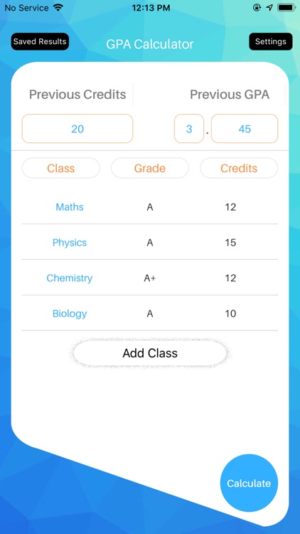 Quick GPA Calculator