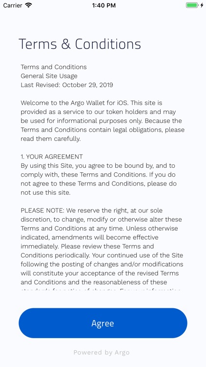 Argo Wallet for iOS