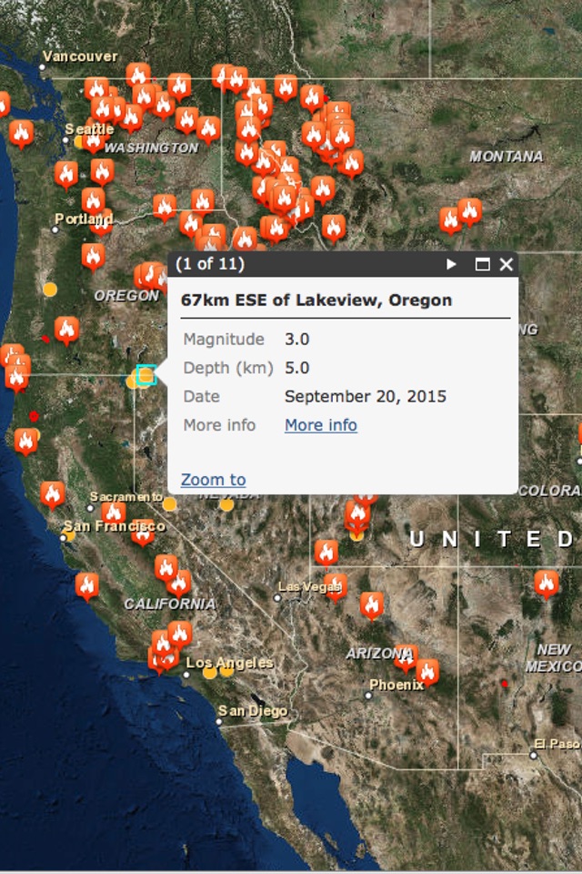 Wildfire & Earthquake Tracker screenshot 2