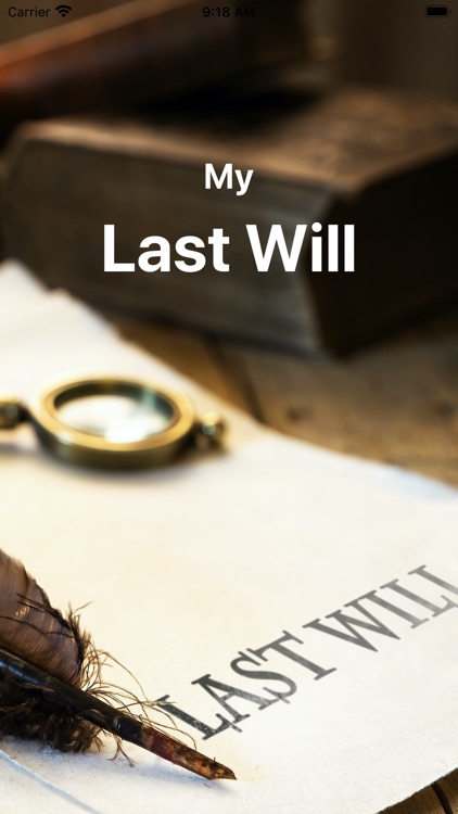 My Last Will