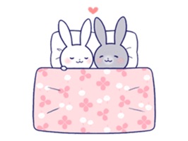 Animated Cute Rabbit Couple