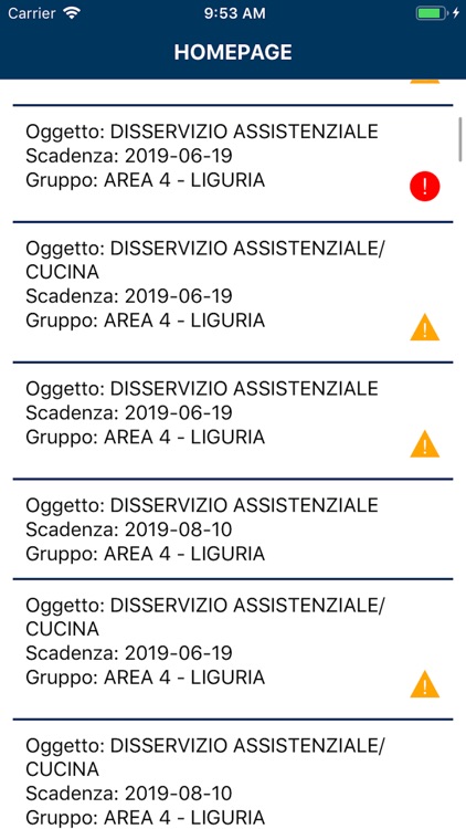 SERENI ORIZZONTI SCHEDULE