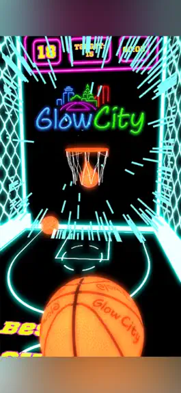 Game screenshot GlowCity - ArcadeBasketBall hack