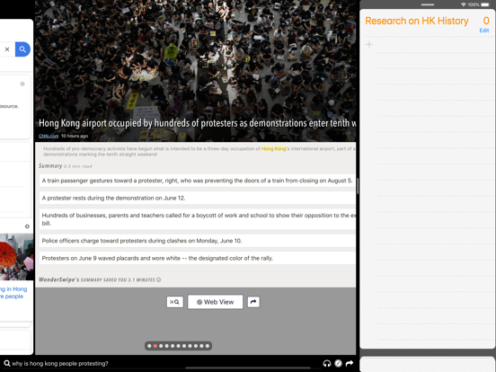 Screenshot #5 pour WonderSwipe Research on the go