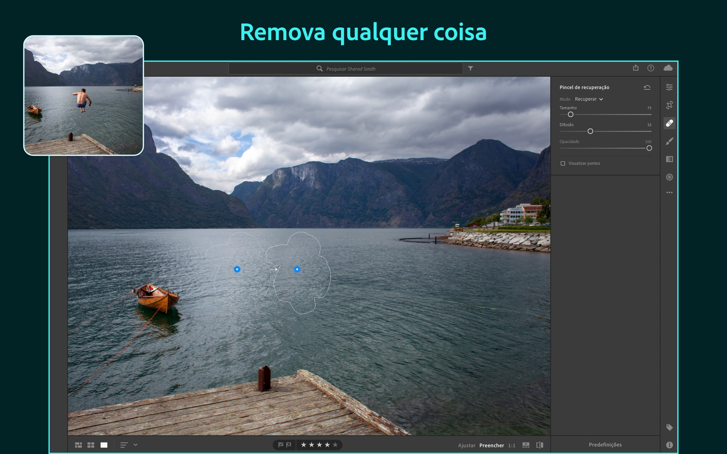 Screenshot do app Adobe Lightroom