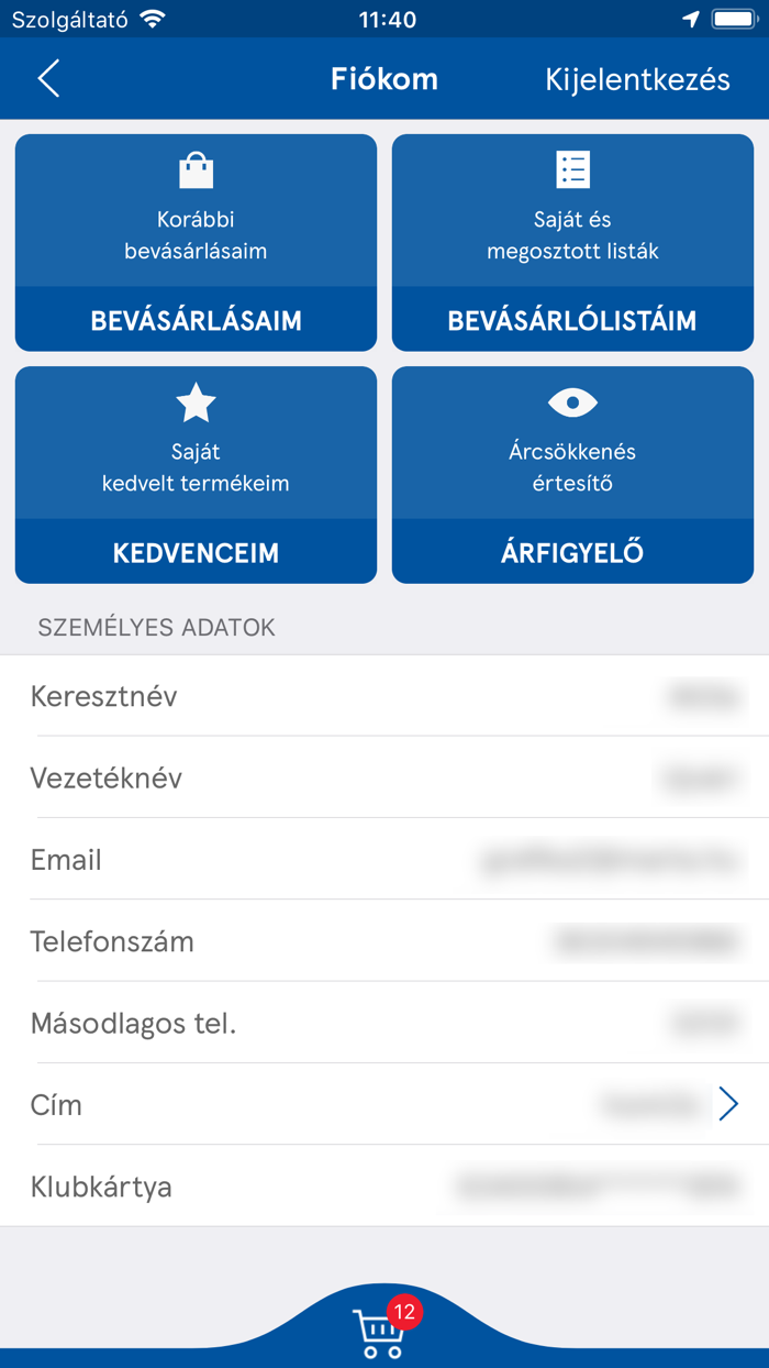 Tesco Online Bevásárlás
