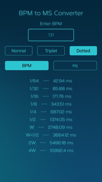 BPM to MS Converter screenshot-3