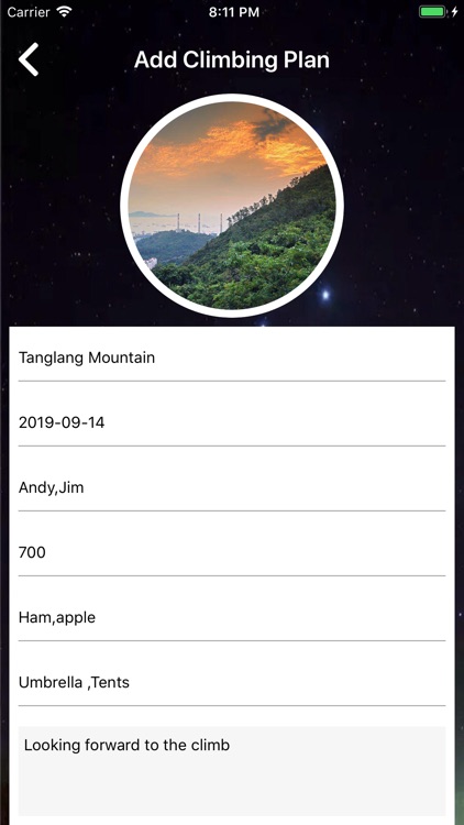 Mountain Climbing Manager