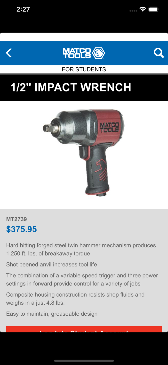 Matco Tools for Students