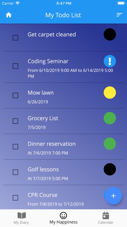 happiness - diary + todo list screenshot-4