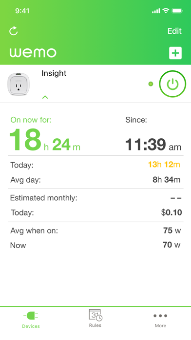 Wemo screenshot 2