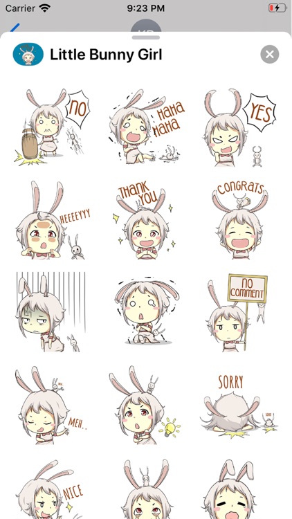 Little Bunny Girl stickers