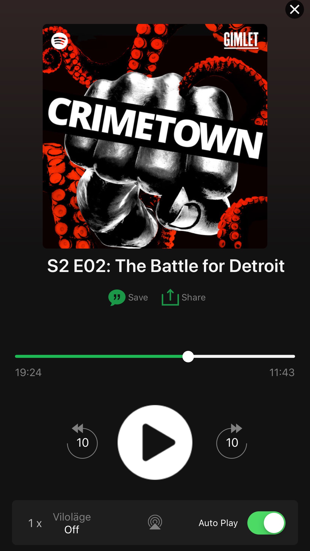 Screenshot do app Pods - Podcast Player