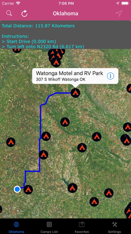 Oklahoma – Campgrounds & RV's