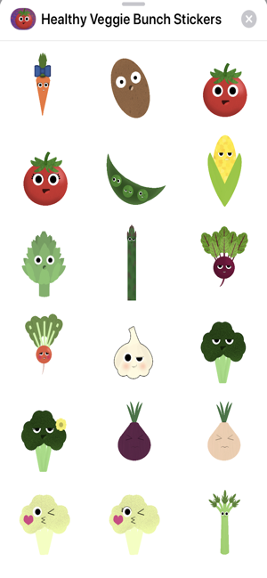 Healthy Veggie Bunch Stickers(圖4)-速報App