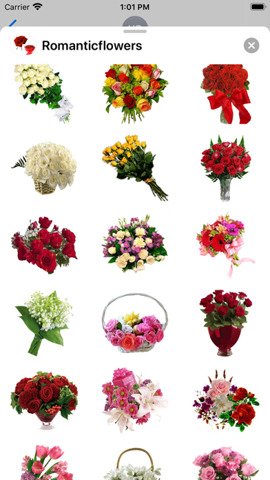 New romantic Flowers Stickers screenshot 3
